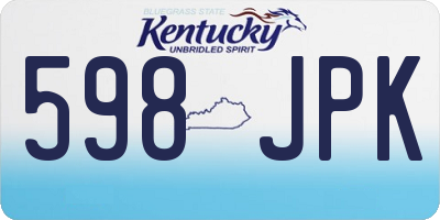 KY license plate 598JPK