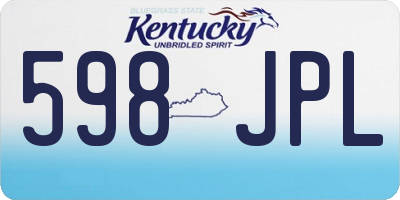 KY license plate 598JPL