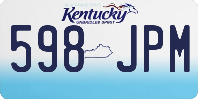 KY license plate 598JPM