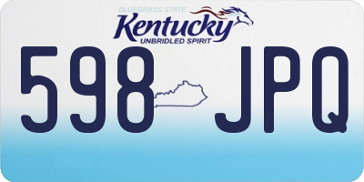 KY license plate 598JPQ