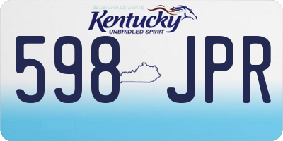 KY license plate 598JPR