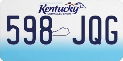 KY license plate 598JQG