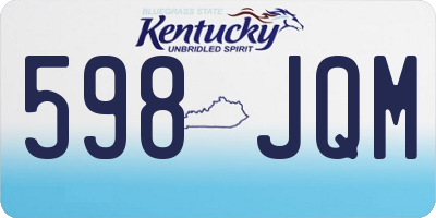 KY license plate 598JQM