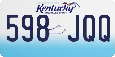 KY license plate 598JQQ