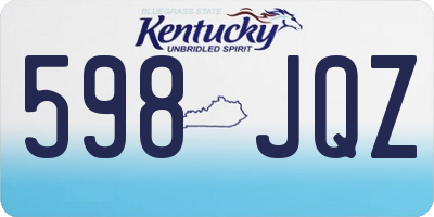 KY license plate 598JQZ