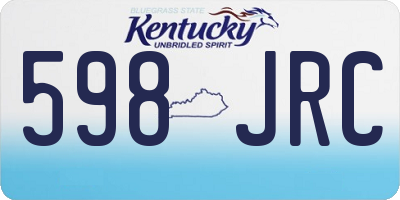 KY license plate 598JRC