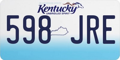 KY license plate 598JRE