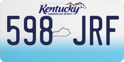 KY license plate 598JRF