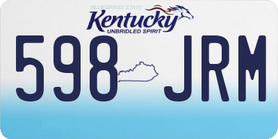 KY license plate 598JRM
