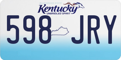 KY license plate 598JRY