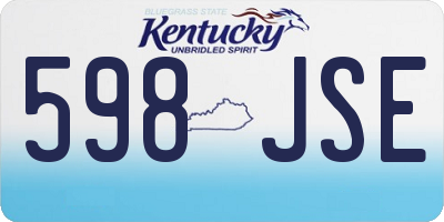 KY license plate 598JSE