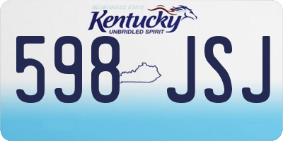 KY license plate 598JSJ