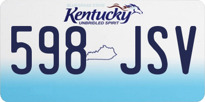 KY license plate 598JSV