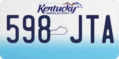 KY license plate 598JTA