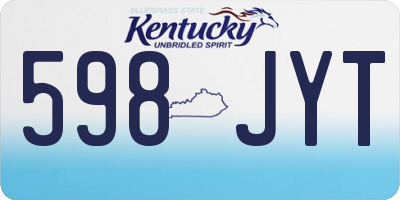 KY license plate 598JYT
