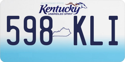 KY license plate 598KLI