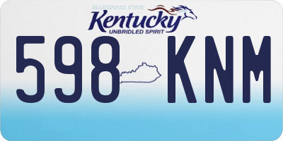 KY license plate 598KNM