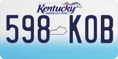 KY license plate 598KOB