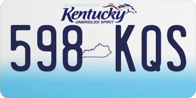 KY license plate 598KQS