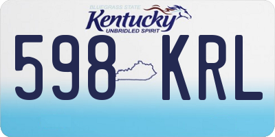 KY license plate 598KRL