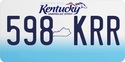 KY license plate 598KRR