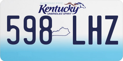 KY license plate 598LHZ
