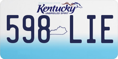 KY license plate 598LIE