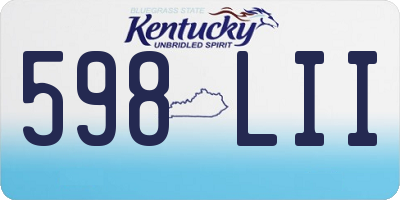 KY license plate 598LII