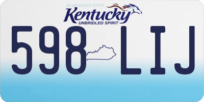 KY license plate 598LIJ