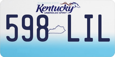 KY license plate 598LIL