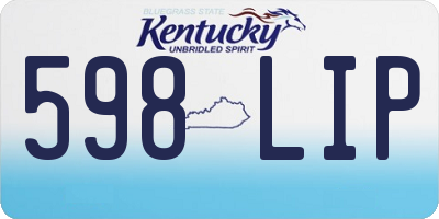 KY license plate 598LIP