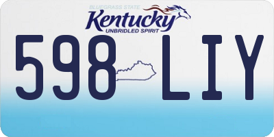 KY license plate 598LIY
