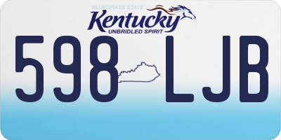 KY license plate 598LJB