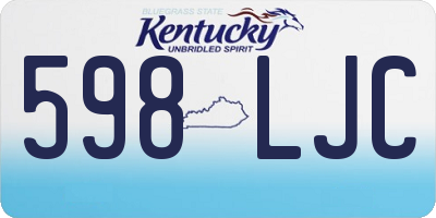 KY license plate 598LJC