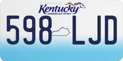 KY license plate 598LJD