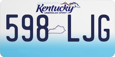 KY license plate 598LJG