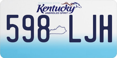 KY license plate 598LJH