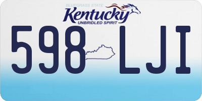 KY license plate 598LJI