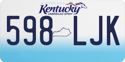 KY license plate 598LJK