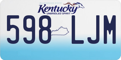 KY license plate 598LJM