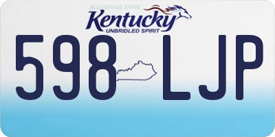 KY license plate 598LJP