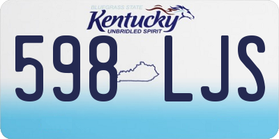 KY license plate 598LJS