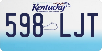 KY license plate 598LJT