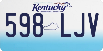 KY license plate 598LJV