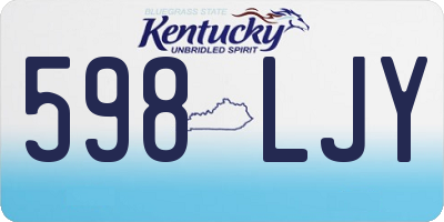KY license plate 598LJY