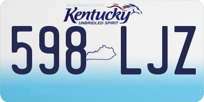 KY license plate 598LJZ