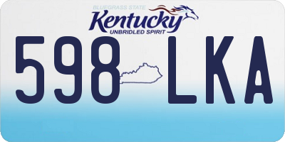 KY license plate 598LKA