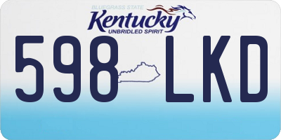 KY license plate 598LKD