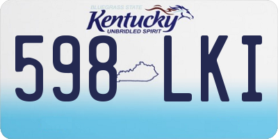 KY license plate 598LKI