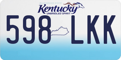 KY license plate 598LKK